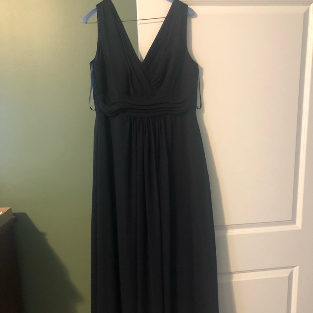 Navy blue formal floor length gown